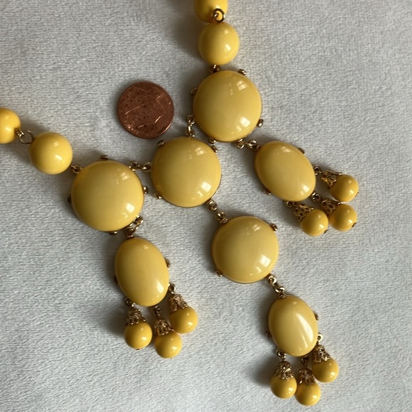 3/$20 Yellow statement bib necklace - Picture 5 of 5